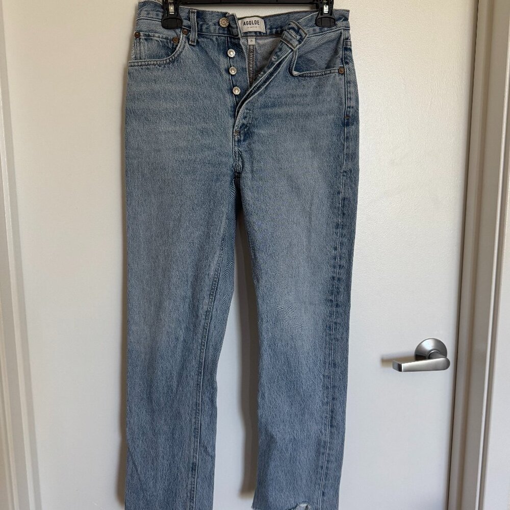 Agolde button fly ankle jeans